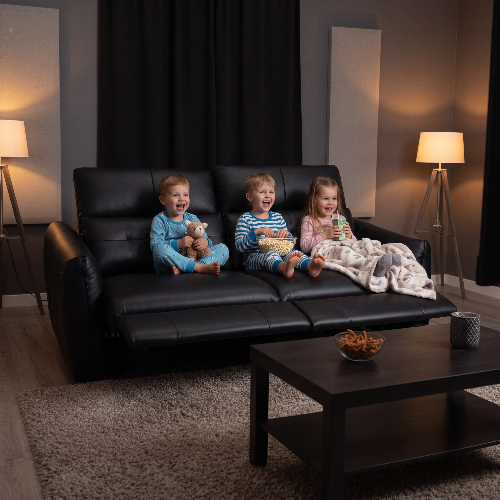 Ghế sofa 2 chỗ ngồi có chức năng thư giãn điều khiển điện